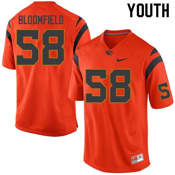 Youth #58 Heneli Bloomfield Oregon State Beavers College Football Jerseys Sale-Orange